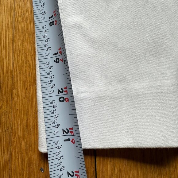 Spanx Size S White Stretchy Cotton Blend Pull On Flare Leg Ankle Pants - Picture 7 of 15